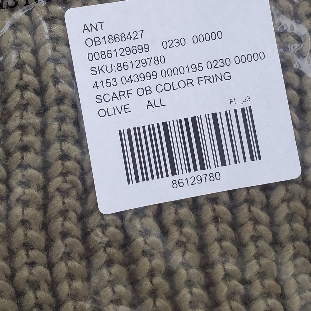 NWT Top Rated Fringe Scarfs by Anthropologie OS Olive 🫒 - Picture 4 of 5